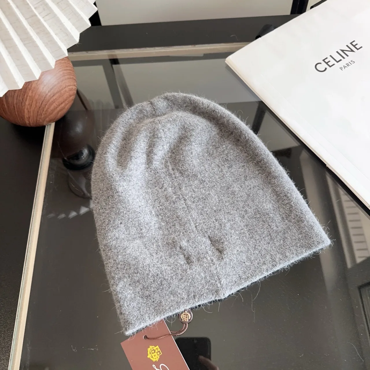 Celine Beanie in Grey · view 6