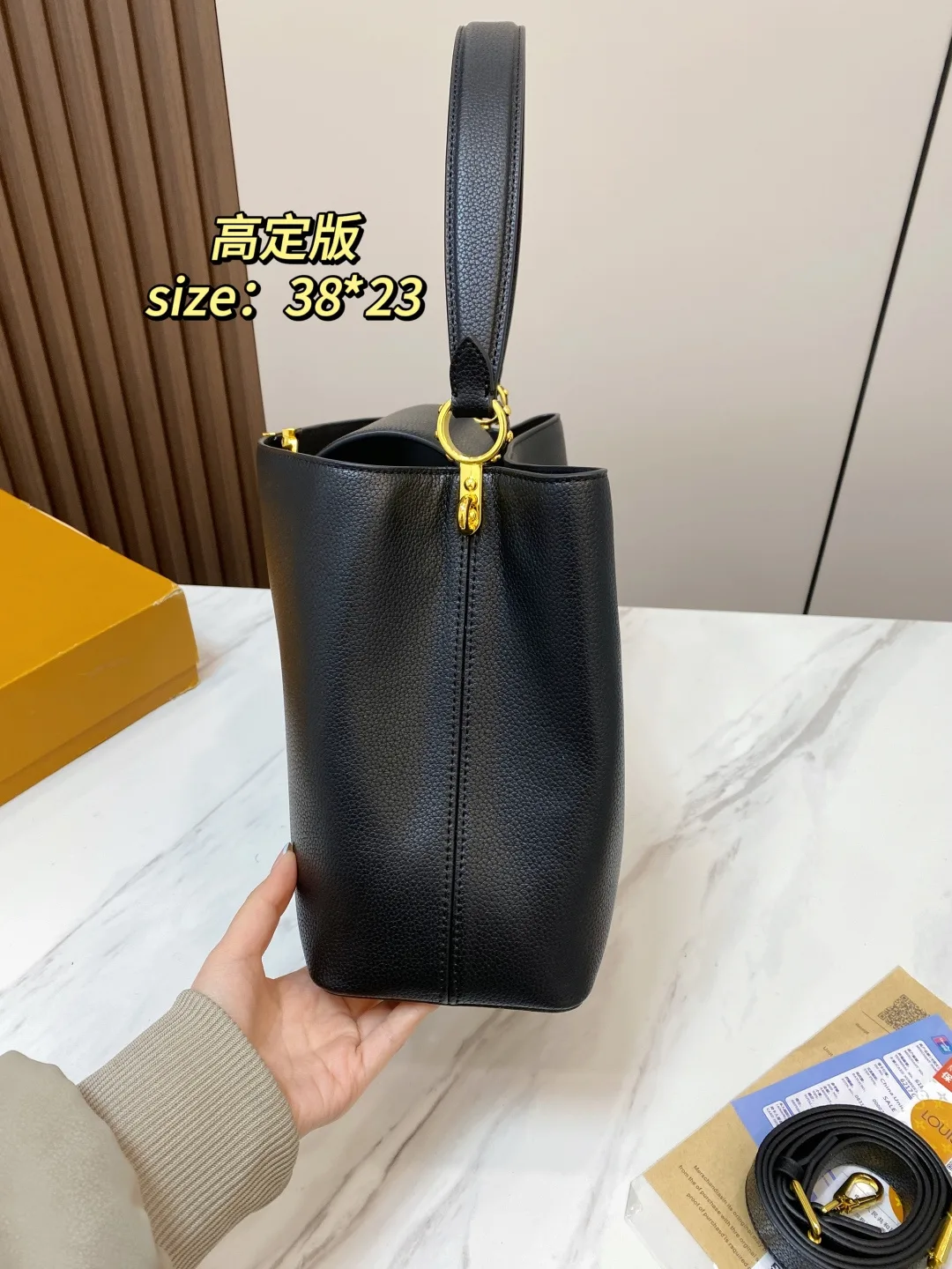 Louis Vuitton Capucines Bag in Black · view 3