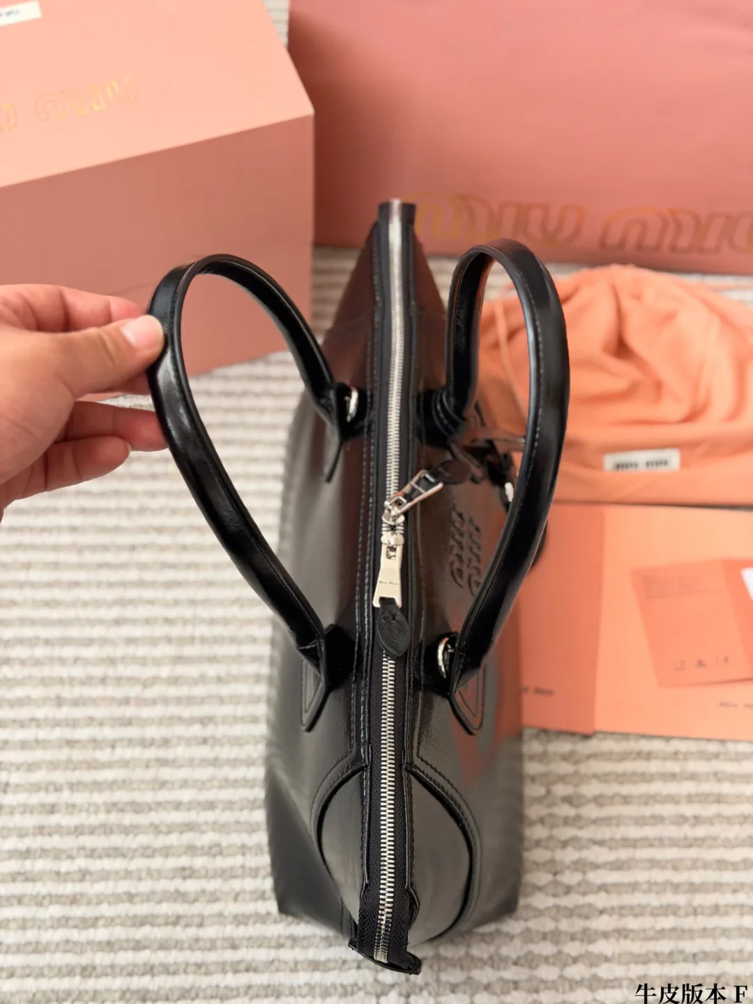 Miu Miu Calfskin Crossbody Bag in Black · view 7