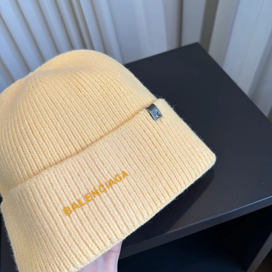 Balenciaga Knit Beanie in Yellow · view 7