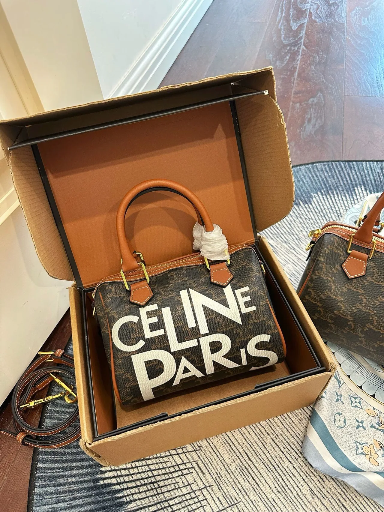 Celine Boston Bag in Brown · view 1