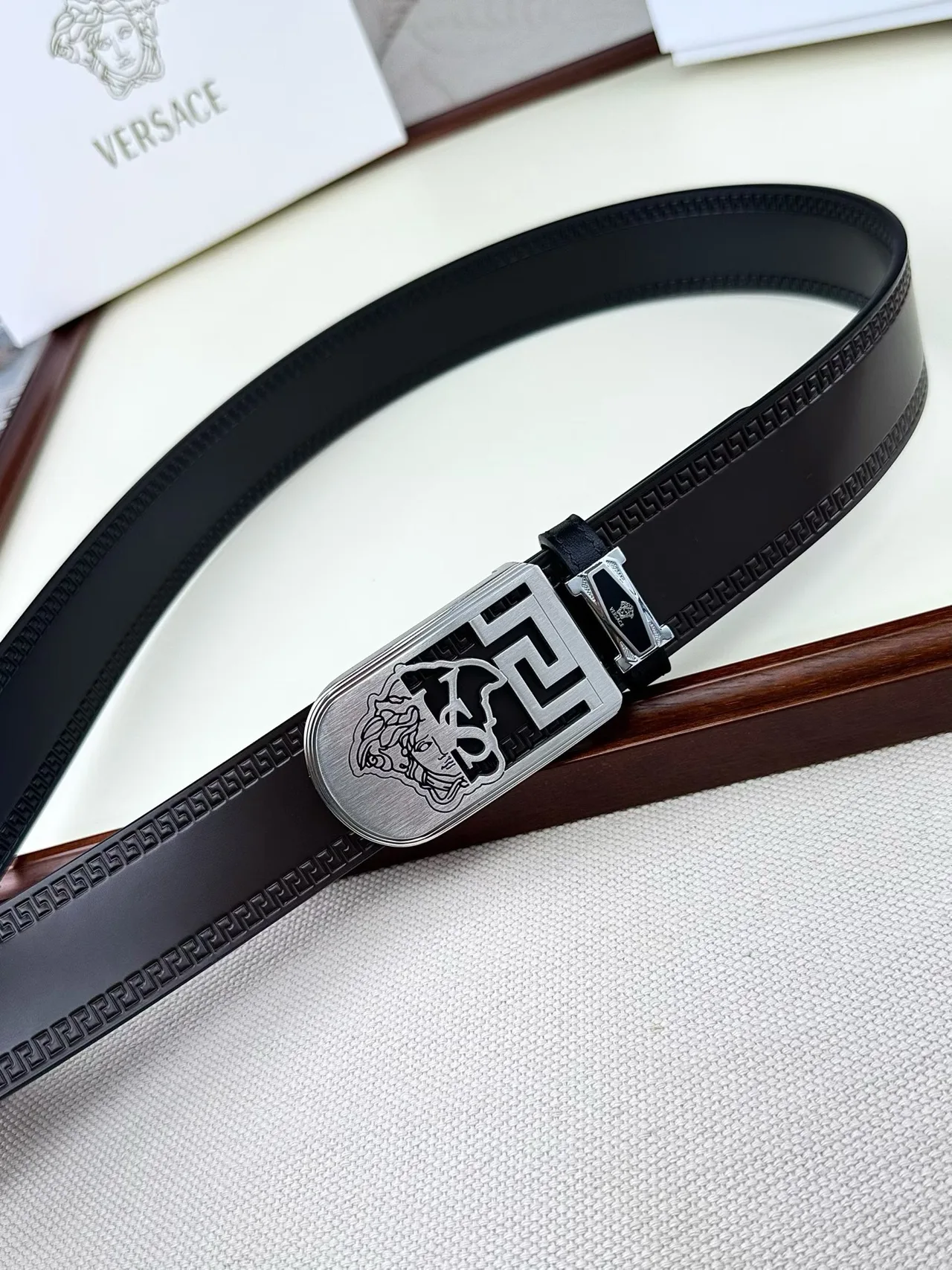 Versace Medusa Belt in Brown · view 7