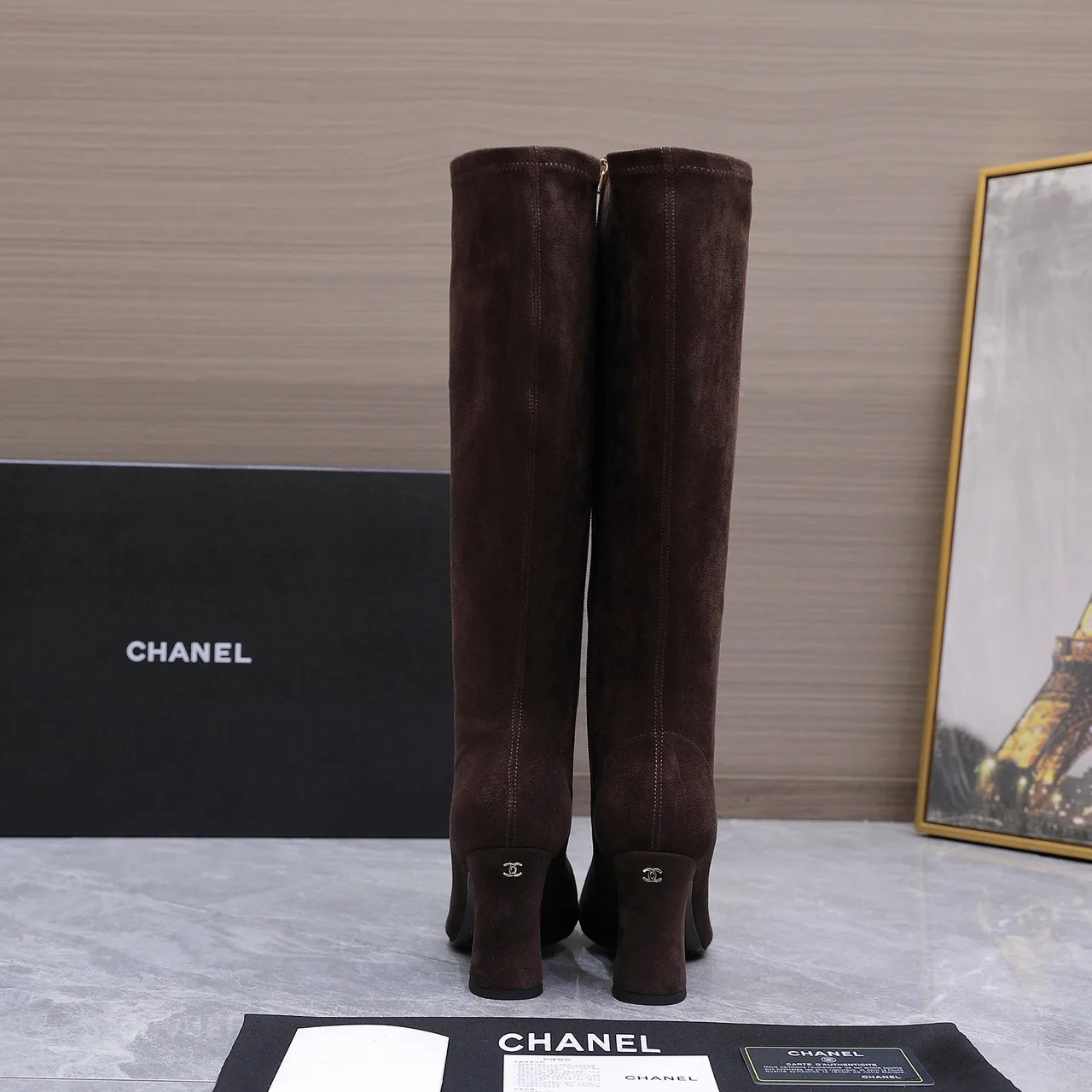 Chanel Cowhide Boots in Brown · view 5