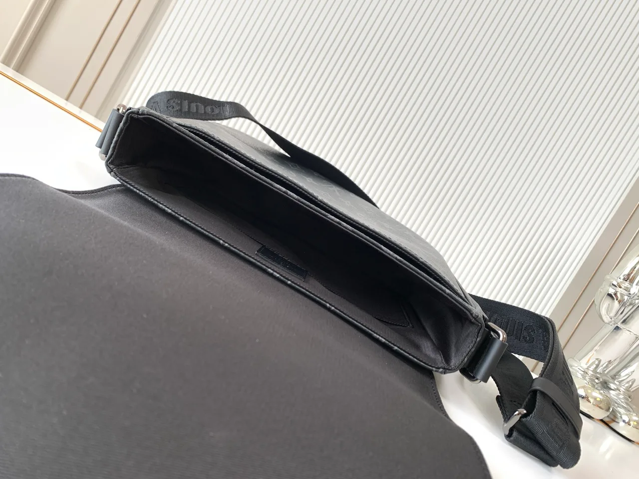 Louis Vuitton Leather Monogram Crossbody Bag in Grey · view 8