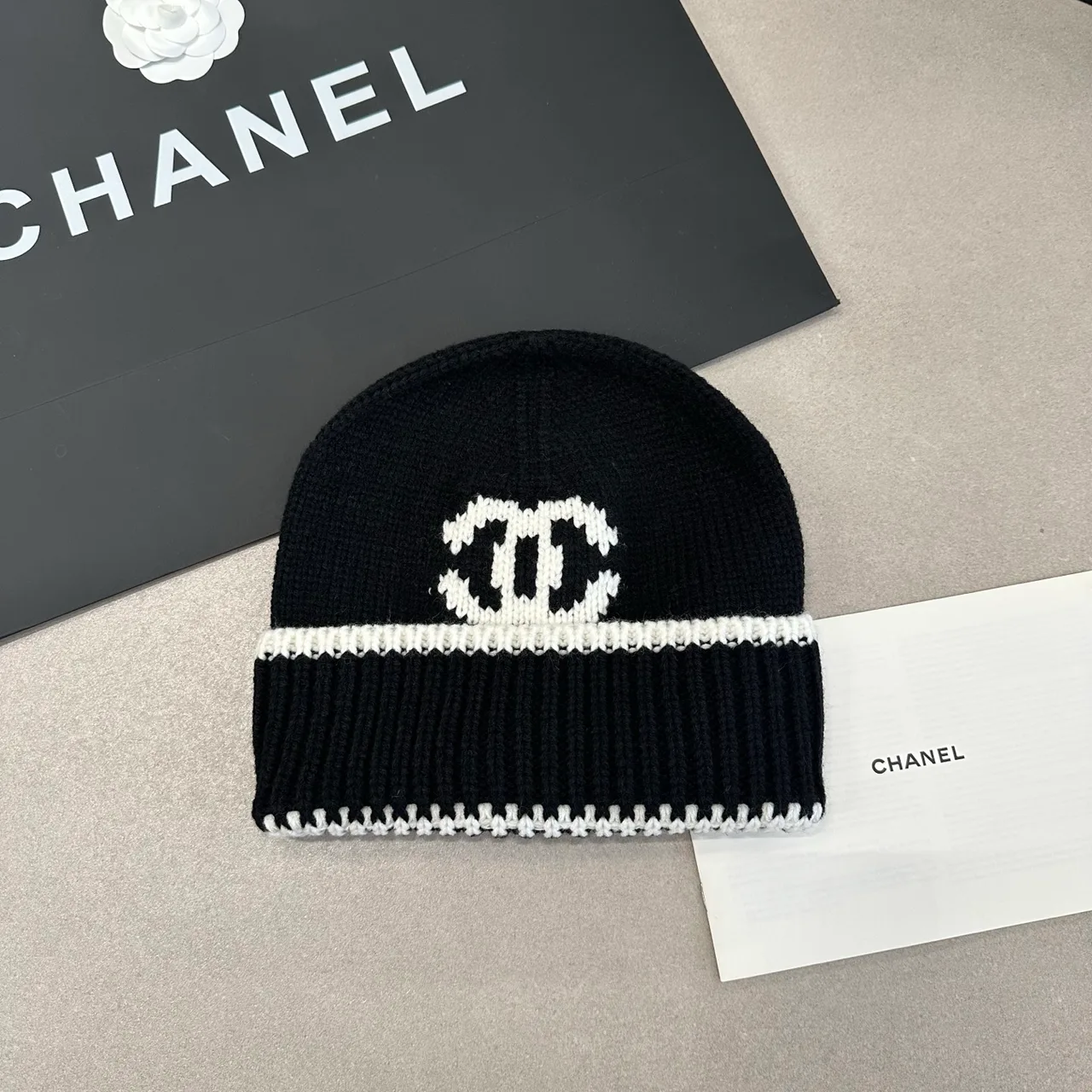 Chanel Beanie in Black & White & Grey · view 1