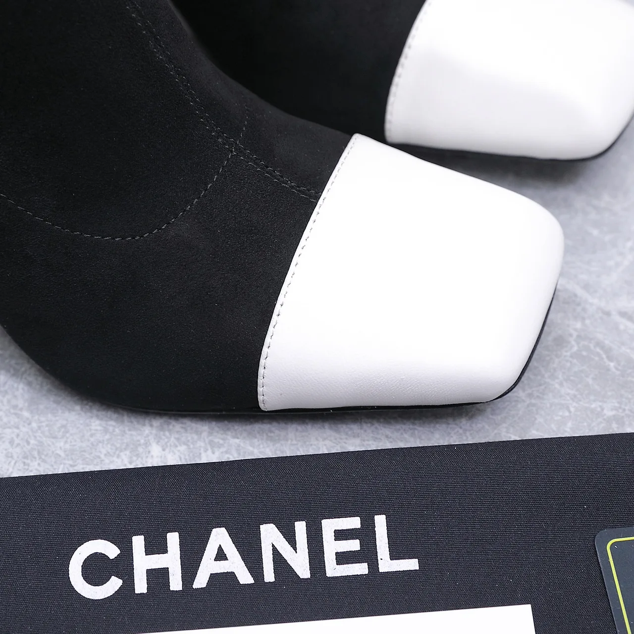Chanel Cowhide Over-the-Knee Boots in Black · view 7