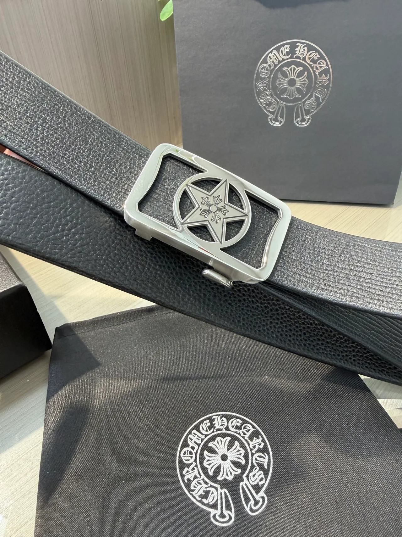 Chrome Hearts Calfskin Belt in Black · view 5