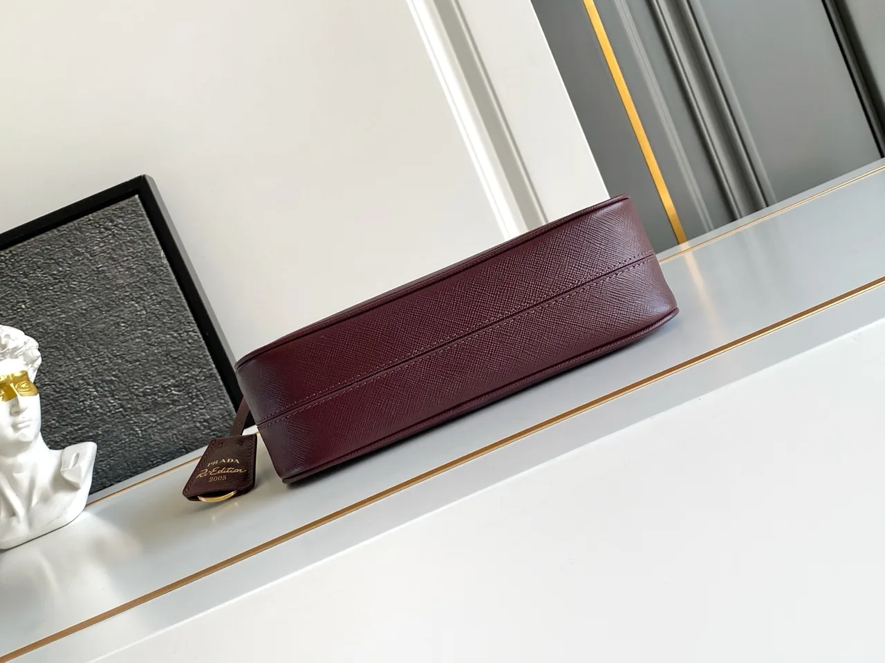 Prada Smooth Hobo Bag in Burgundy · view 4