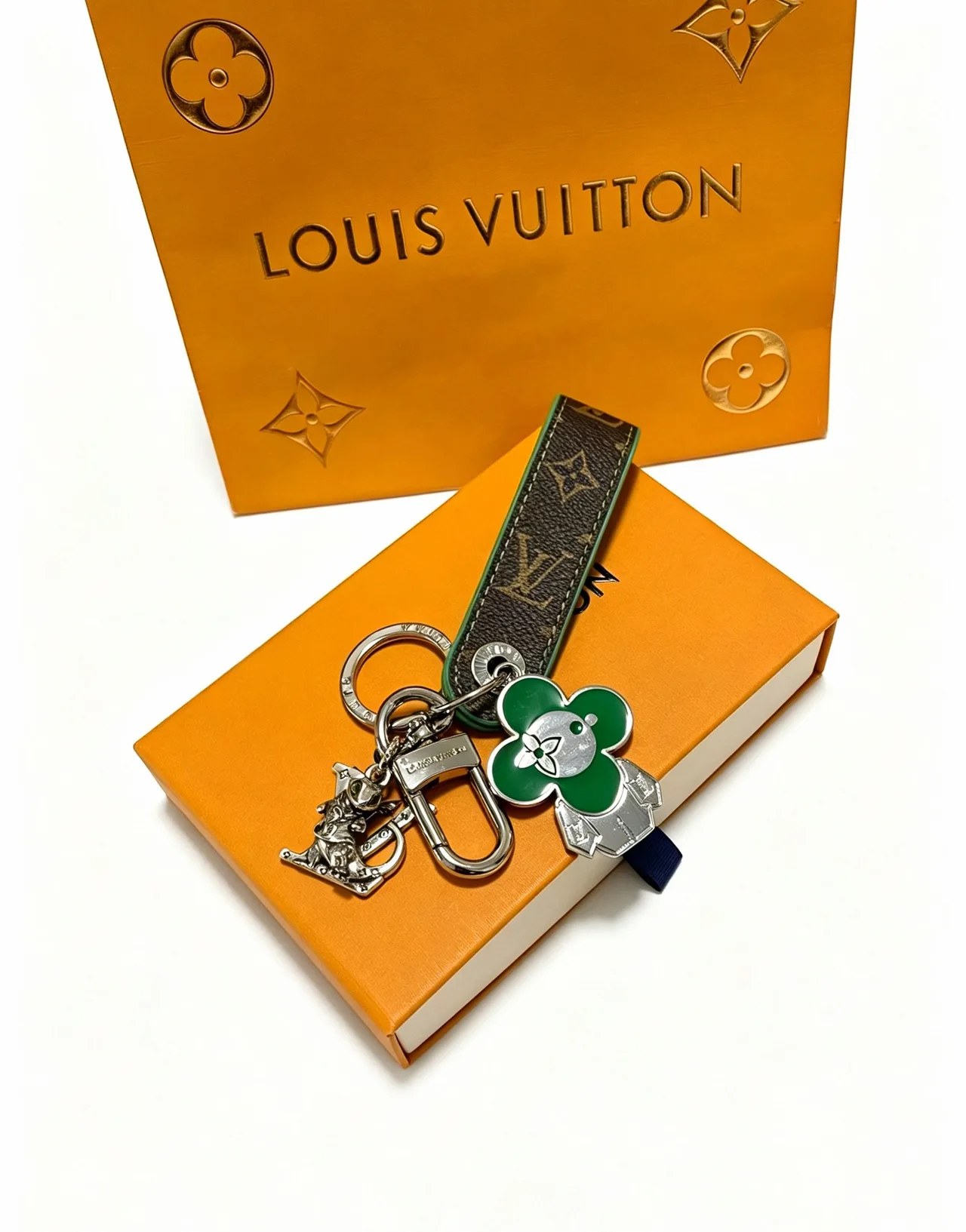 Louis Vuitton Flower Strap Keychain in Brown · view 6