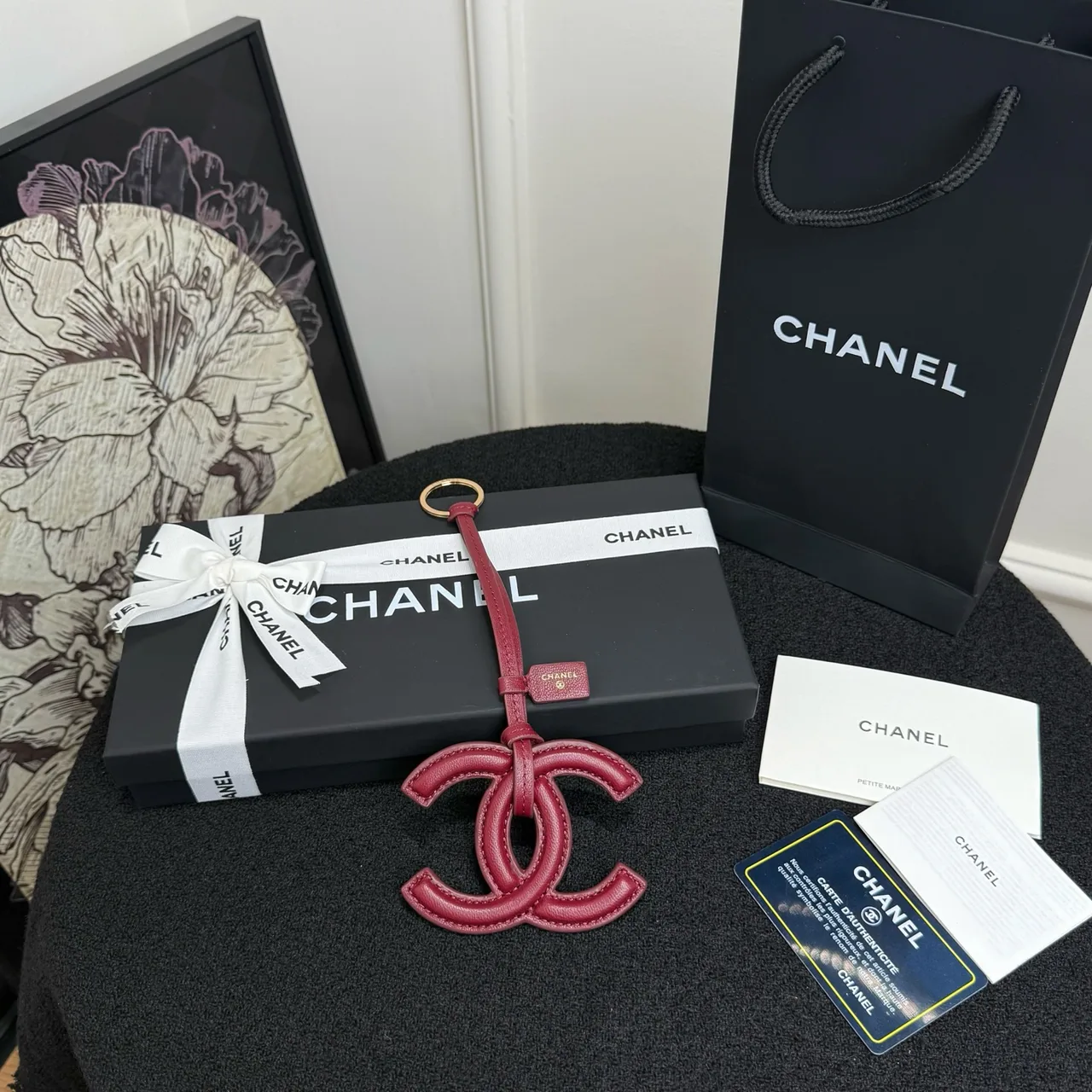 Chanel Double-C Bag Charm in Blue / Gold / Pink / Cream · view 3