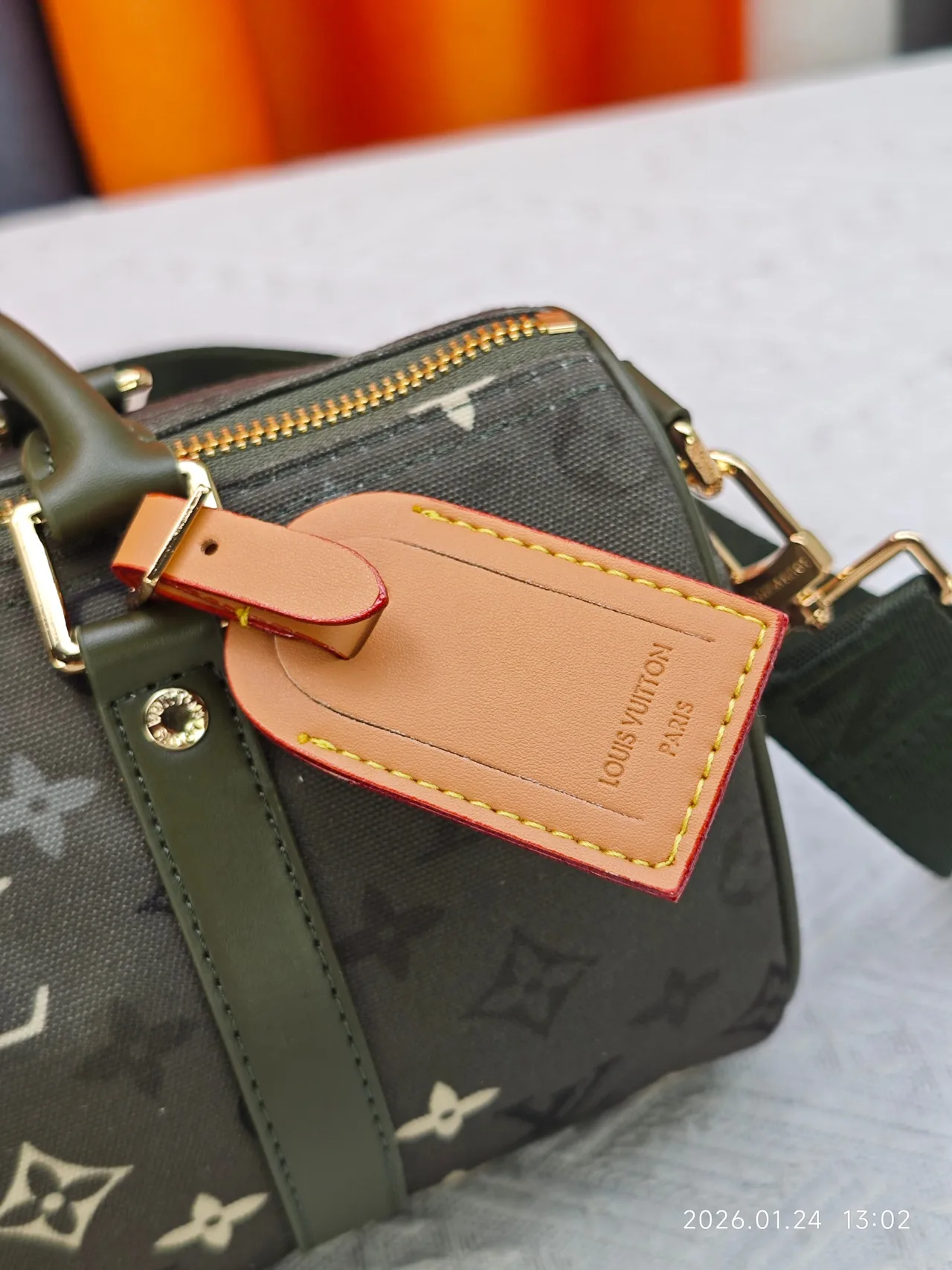 Louis Vuitton Canvas Top-Handle Bag in Green · view 6