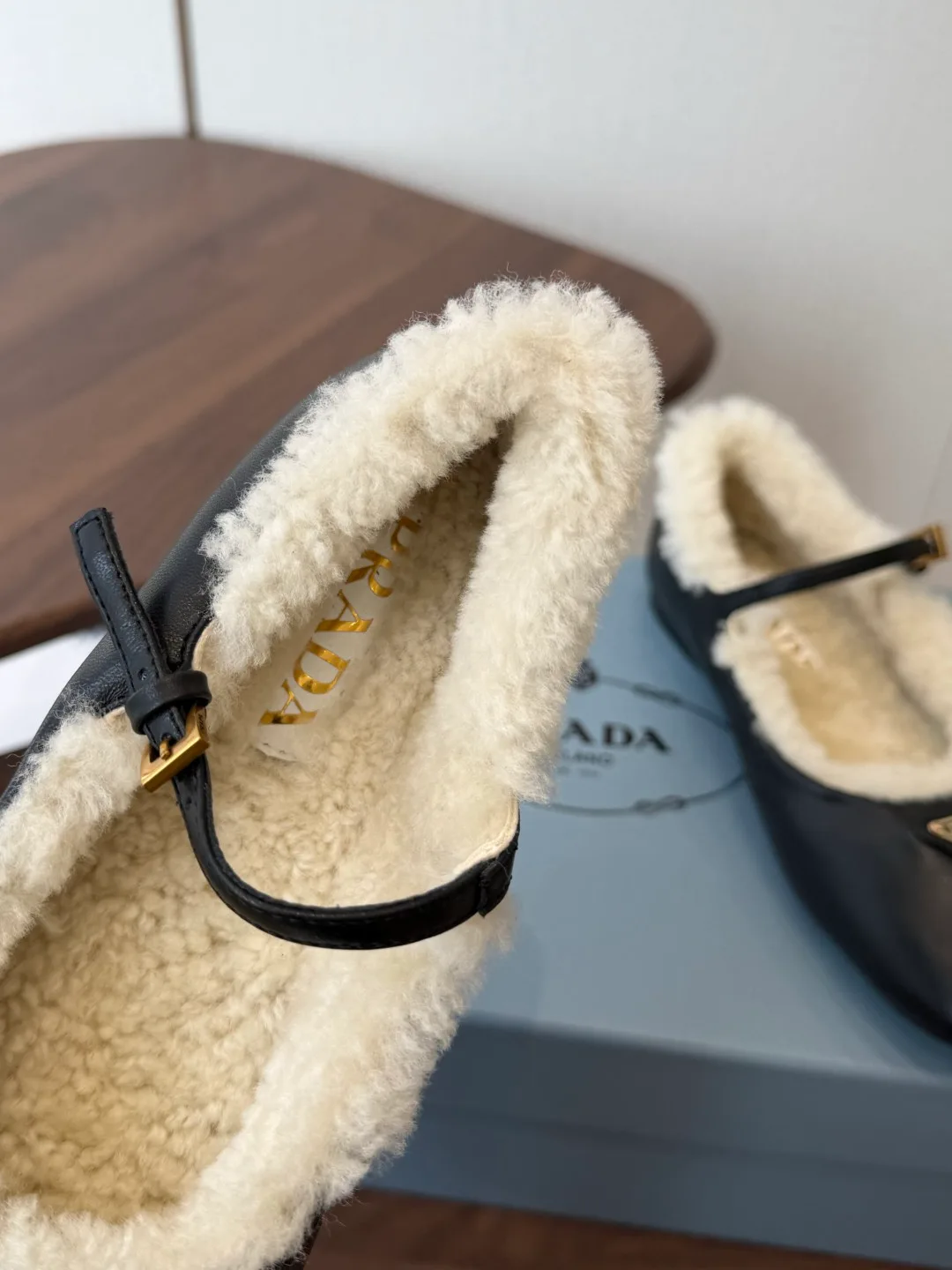 Prada Mary Jane Flats in Black · view 7