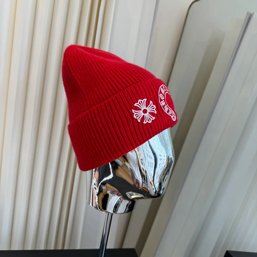 Chrome Hearts Knit Beanie in Red · view 2