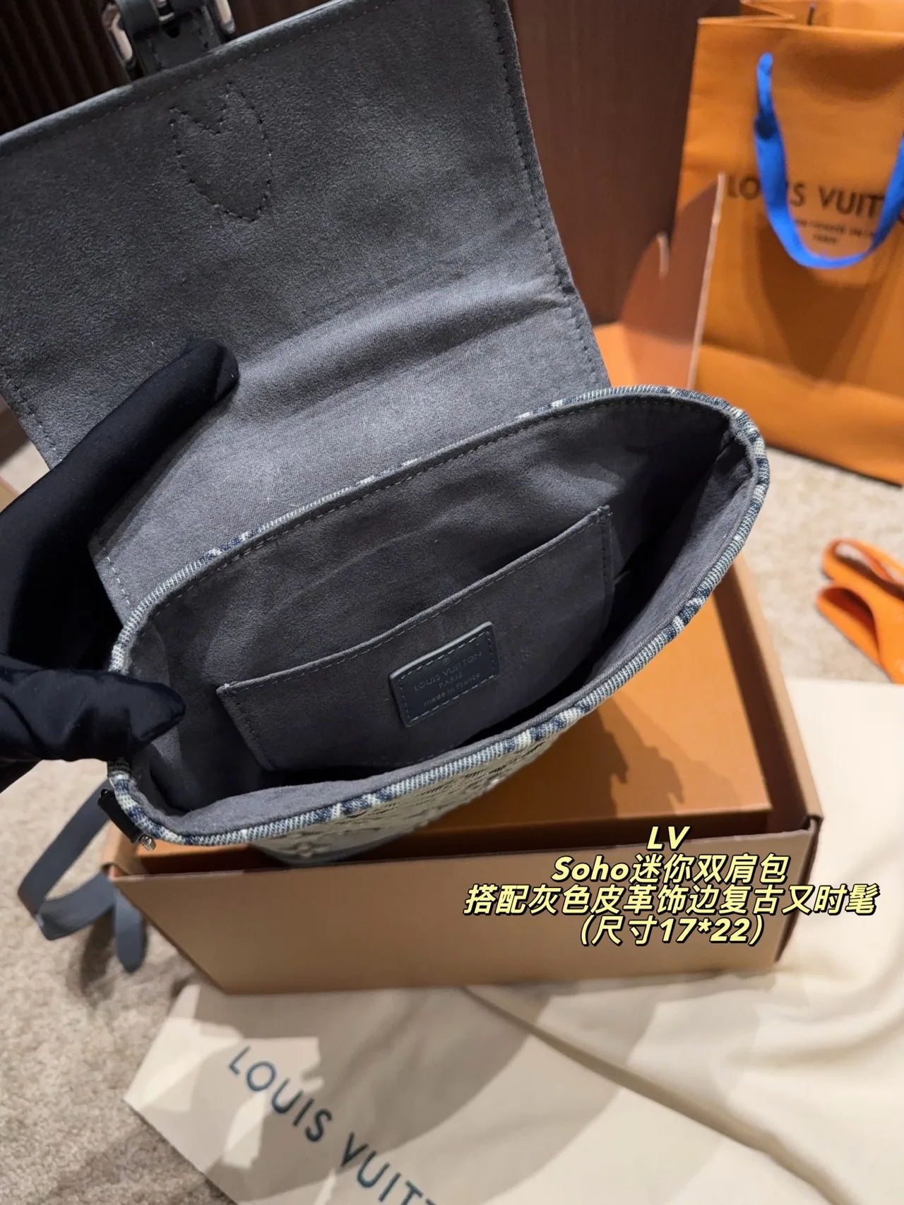 Louis Vuitton Cowhide Mini Backpack in Blue · view 8