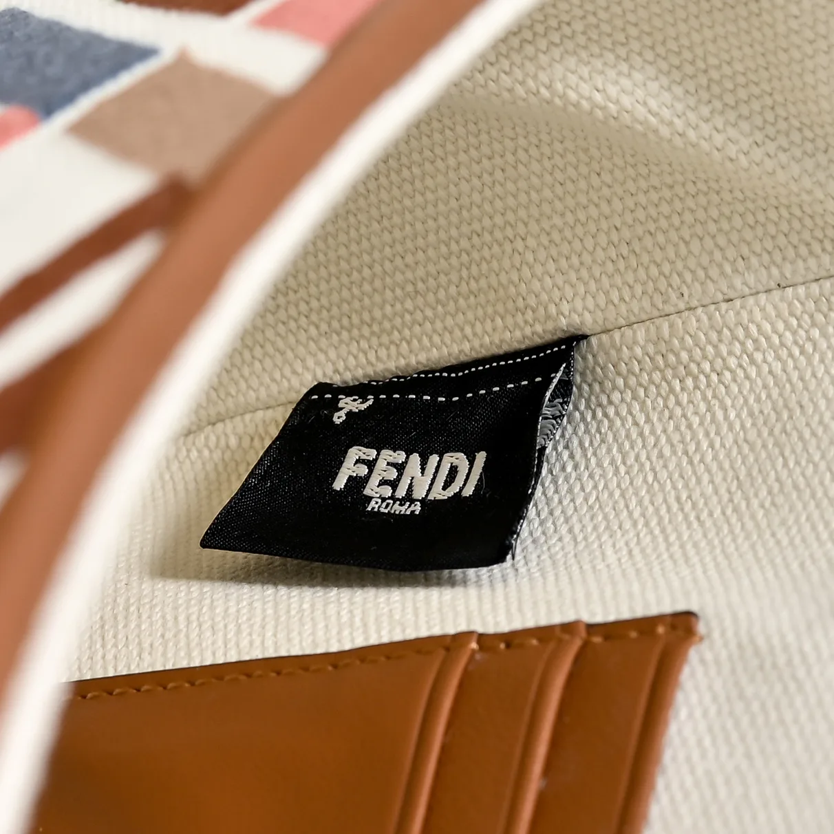 Fendi Baguette Canvas Smooth Bag in White · view 8