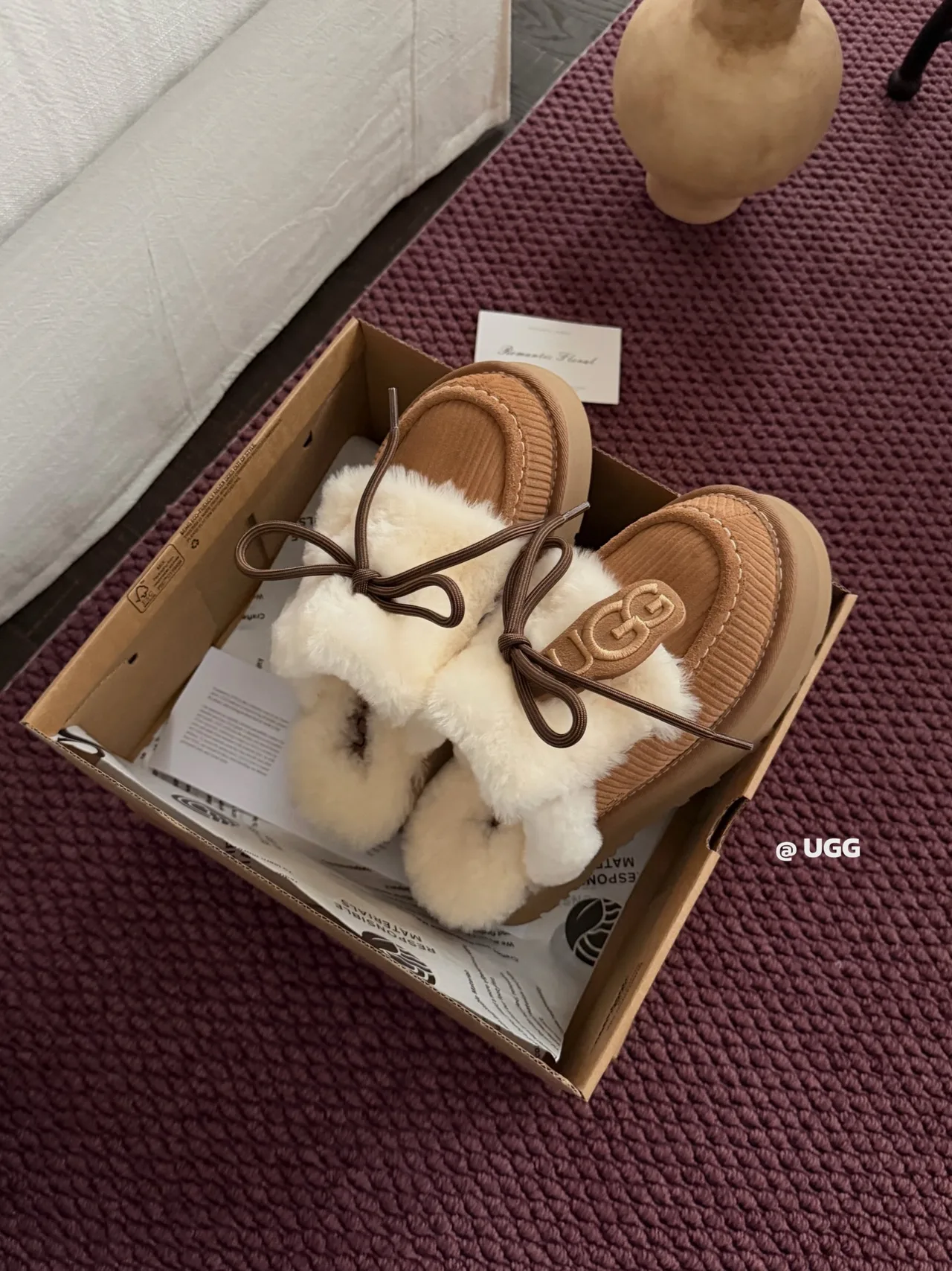 UGG Denim Slippers in Tan · view 6