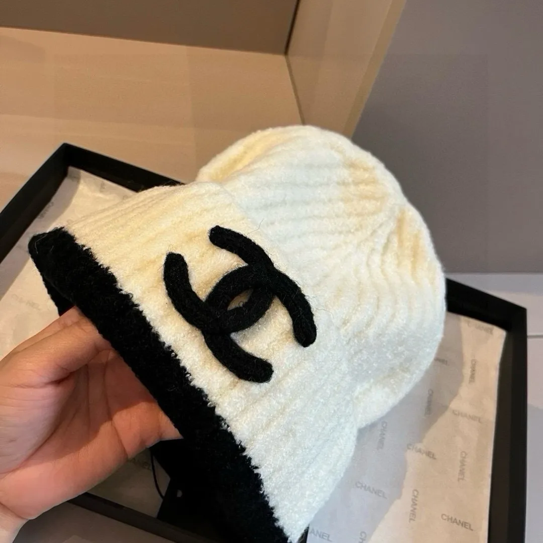 Chanel Knit Beanie in Cream · view 7