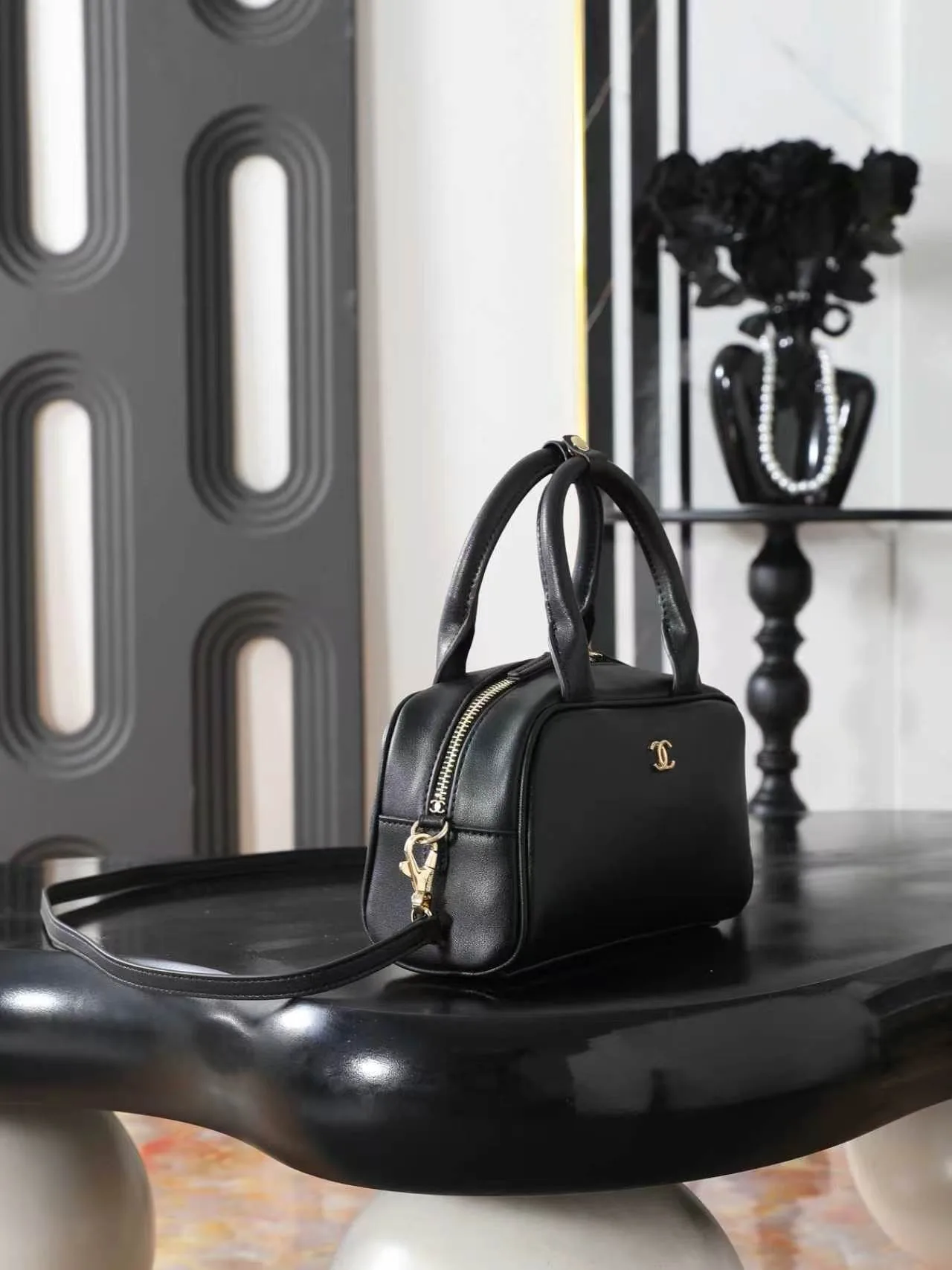 Chanel Top-Handle Bag in Black · view 3
