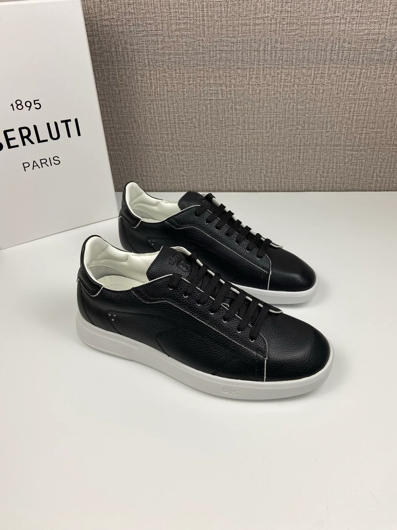 Berluti Leather Sneakers in Black · view 3