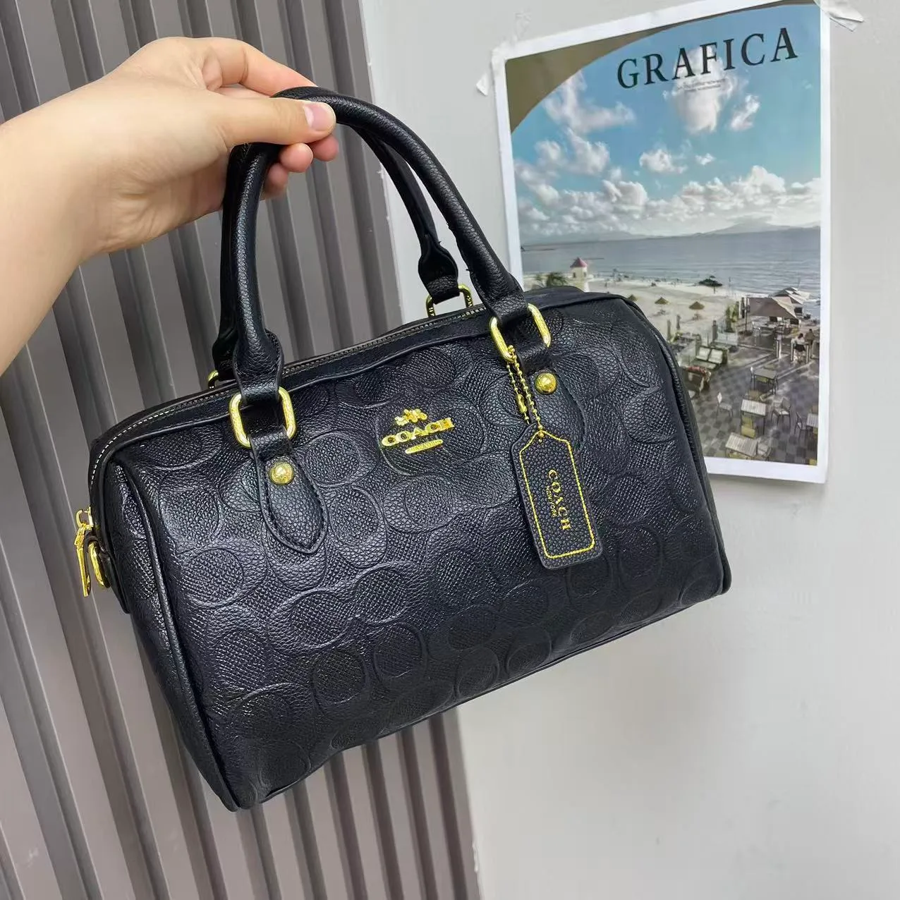 Coach 6603 Satchel in Black & Blue & Red & Brown & Pink & Beige · view 1