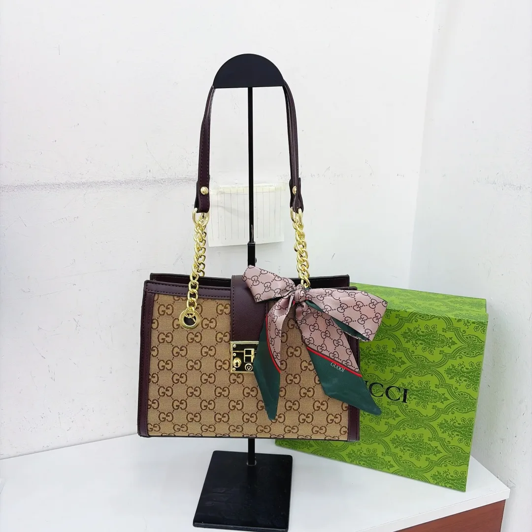 Gucci GG Bow Tote in Beige & Blue & Grey & Black · view 1