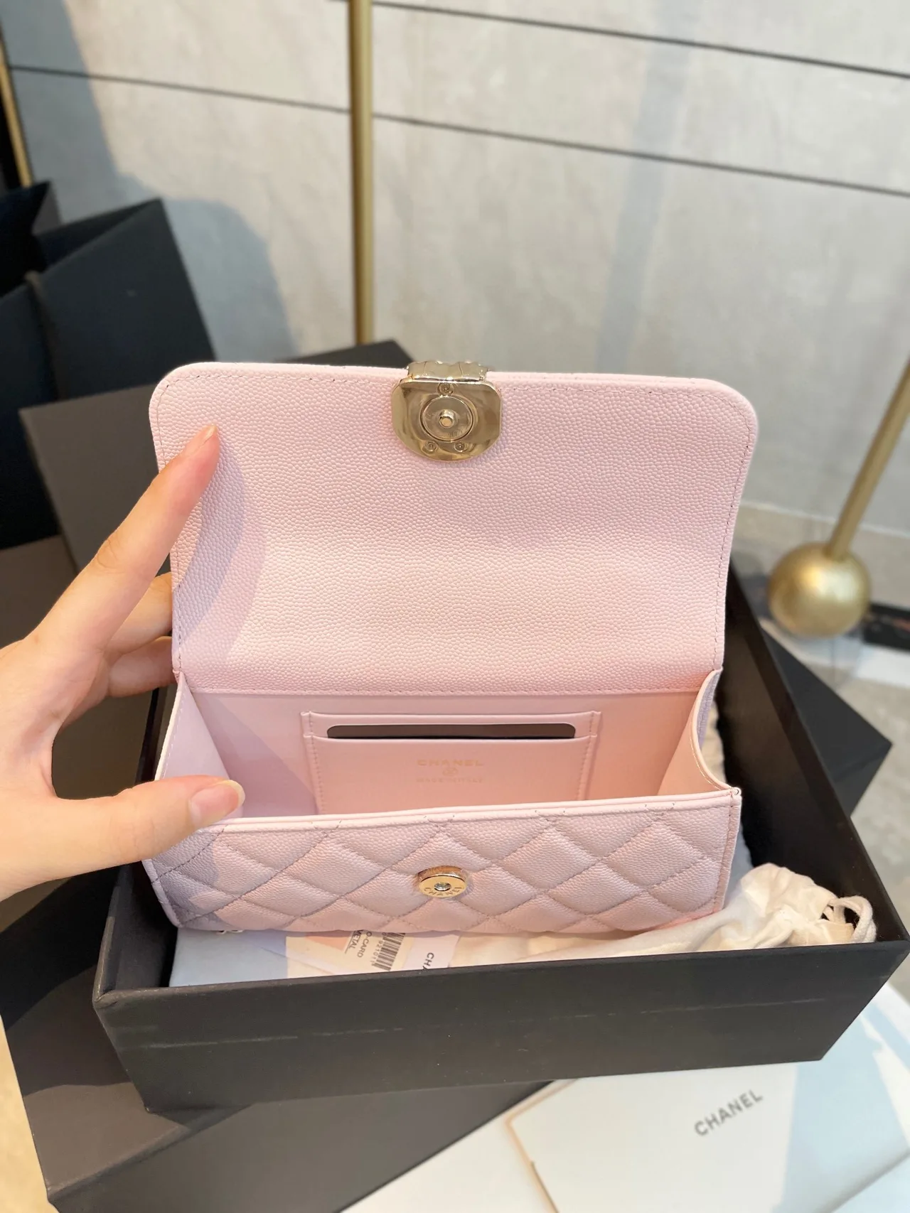 Chanel Mini Top-Handle Bag in Pink · view 8