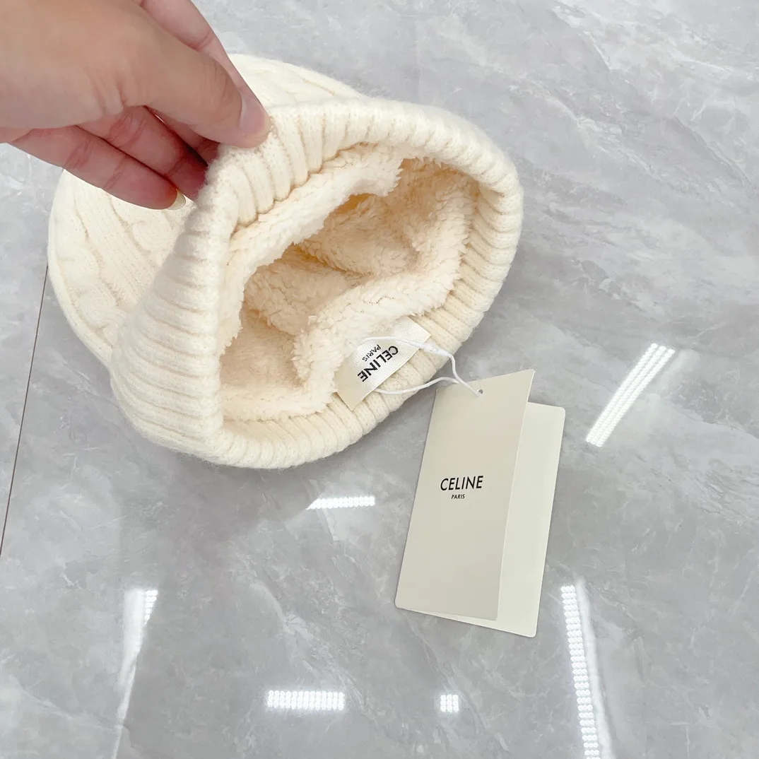 Celine Hat Scarf and Gloves Set in White · view 6