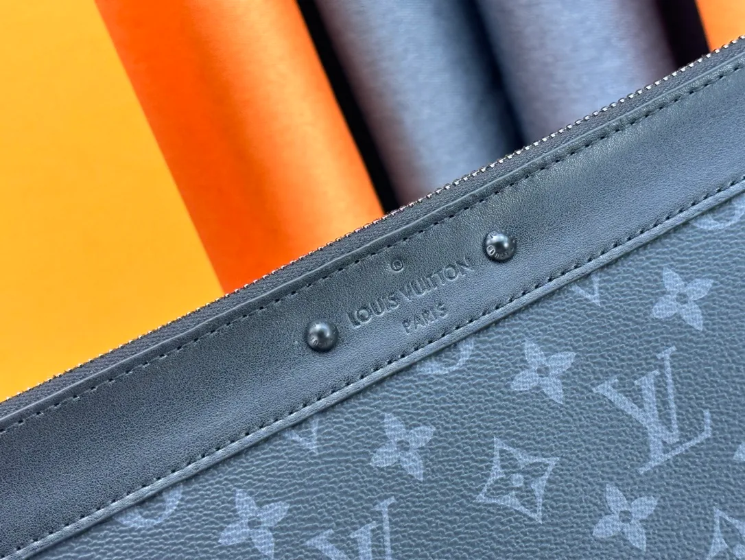 Louis Vuitton Canvas Clutch in Grey · view 6