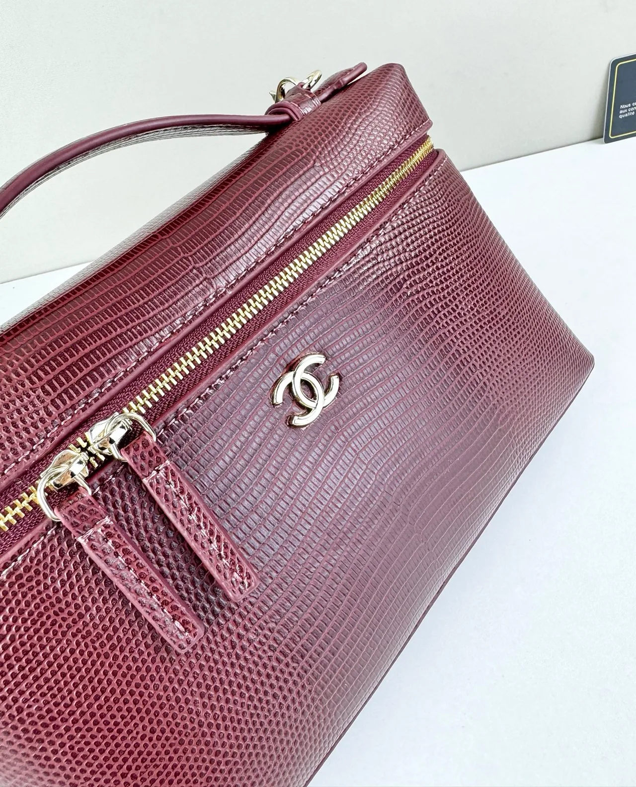 Chanel Cowhide Smooth Crossbody Bag in Burgundy · view 6
