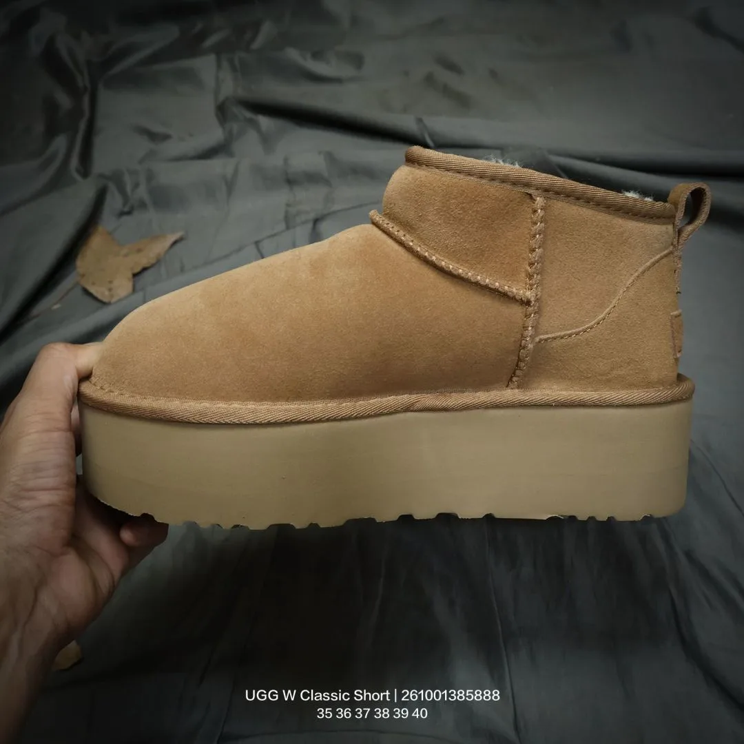 UGG Wool Smooth Ankle Boots in Tan · view 4