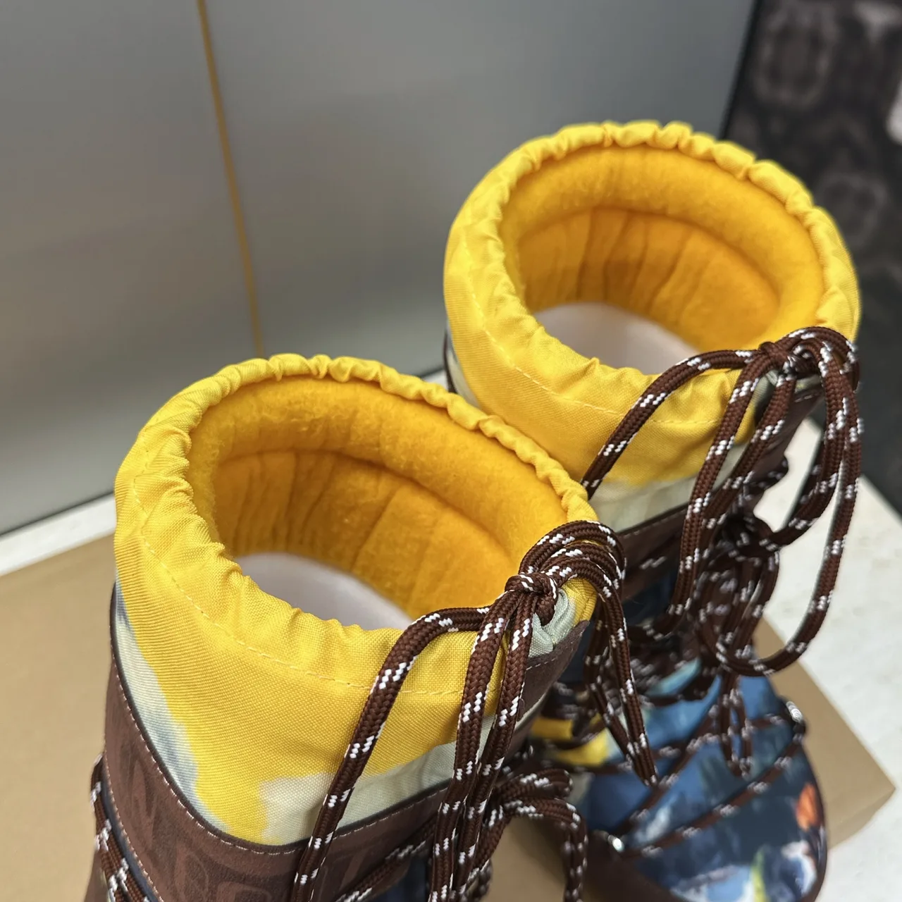 Moon Boot Lace-Up Snow Boots in Brown · view 7