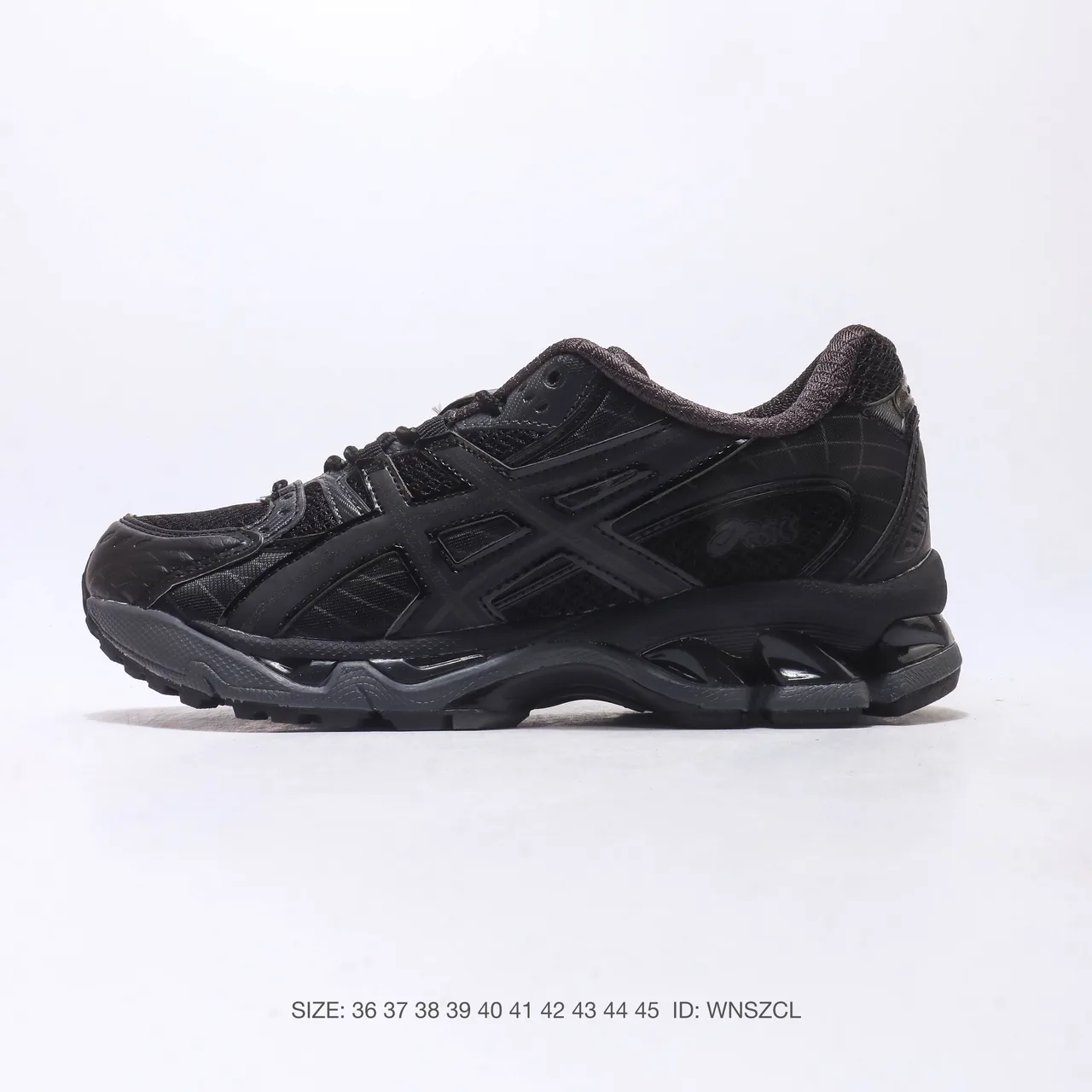 ASICS Gel-Kayano Sneakers in Black & White & Silver & Grey · view 5