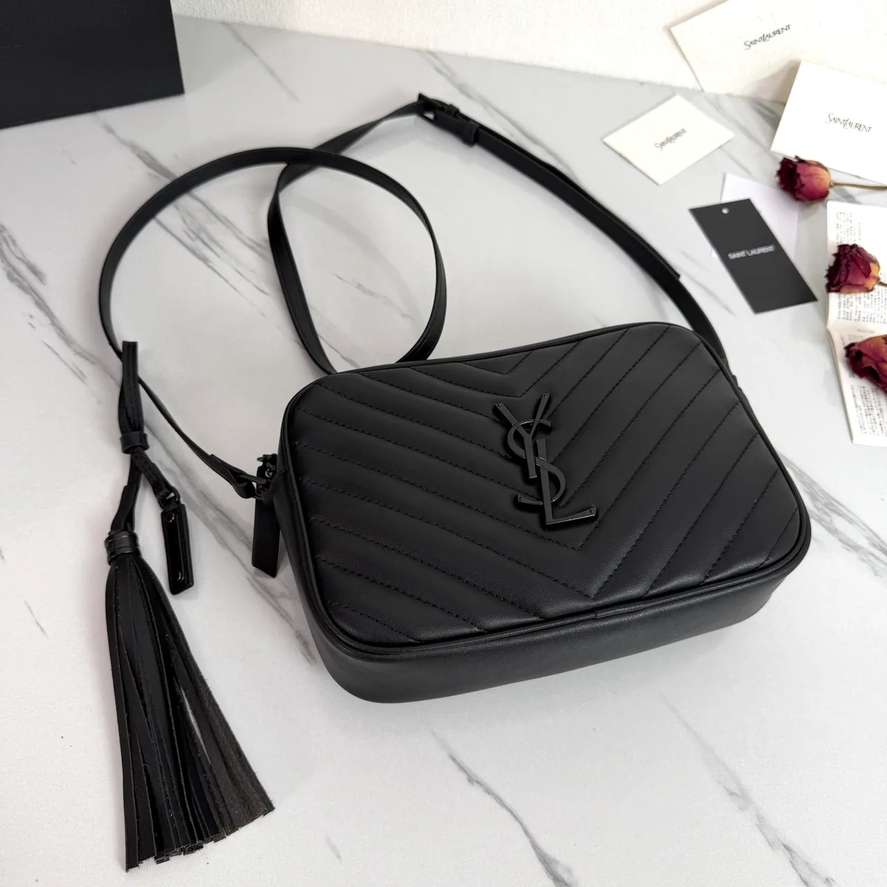 Saint Laurent Quilted Handbag in Black · view 4
