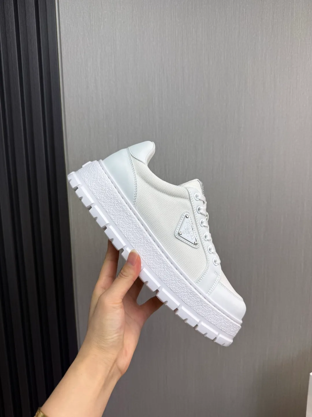 Prada Cowhide Sneakers in White · view 7
