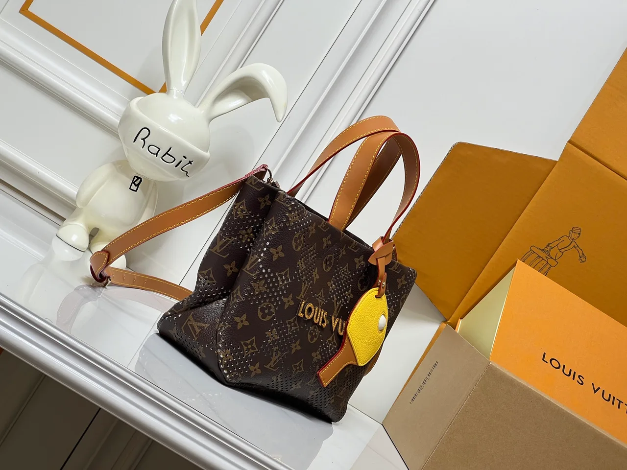 Louis Vuitton Cowhide Monogram Tote in Brown · view 2