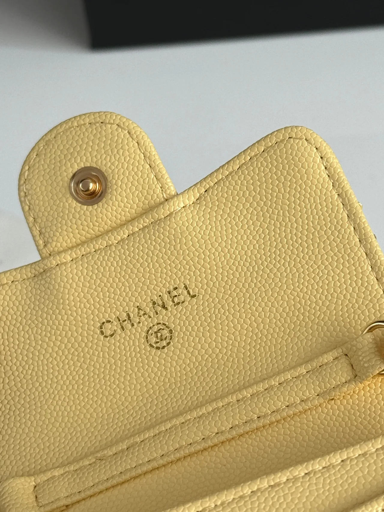 Chanel Quilted Wallet in Yellow · view 7