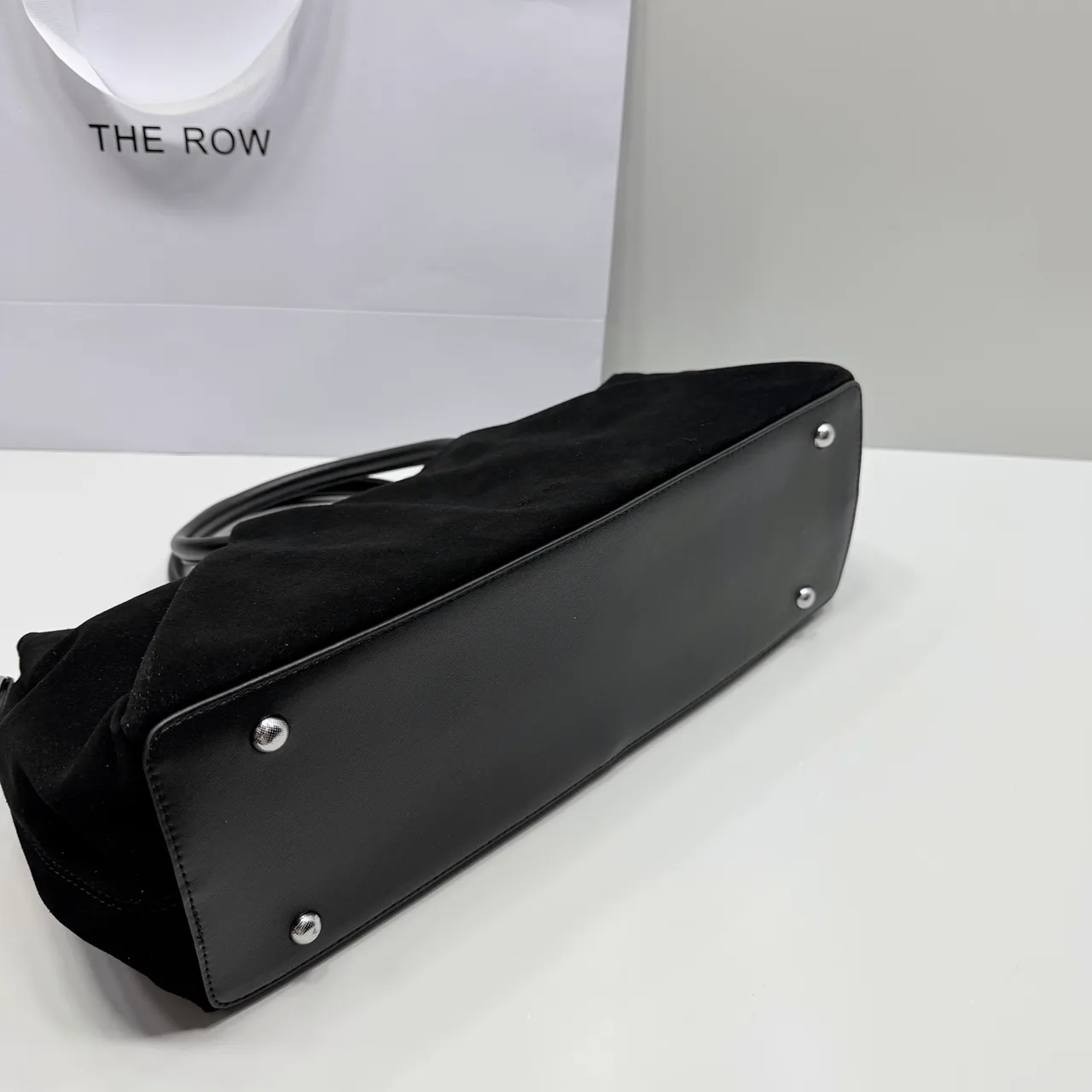 The Row Top-Handle Bag in Black · view 8
