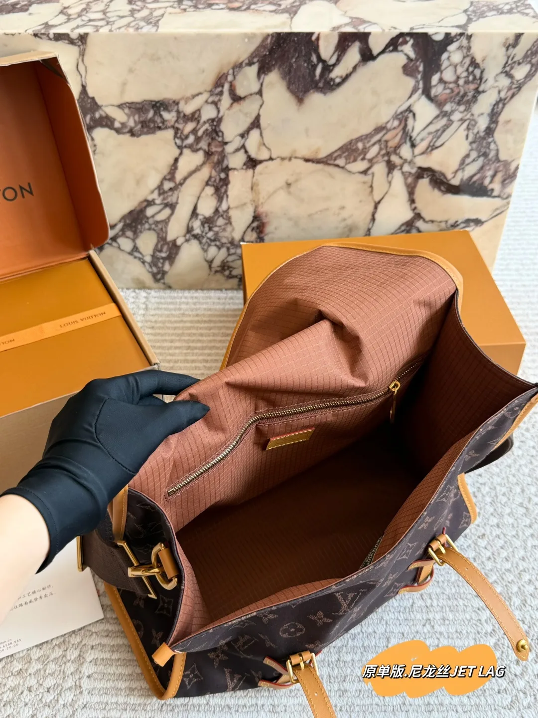 Louis Vuitton Nylon Monogram Backpack in Brown · view 8