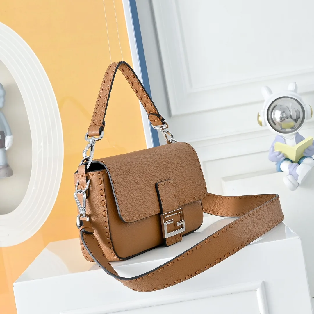 Fendi Baguette Smooth Bag in Tan · view 3