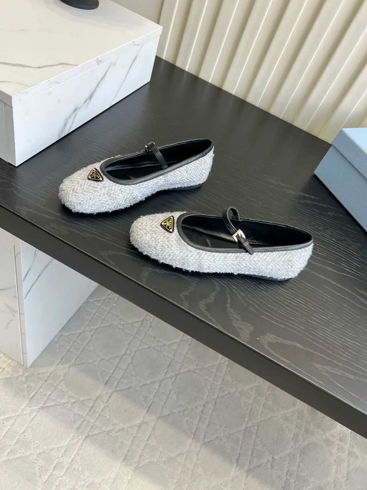 Prada Flats in Grey · view 2