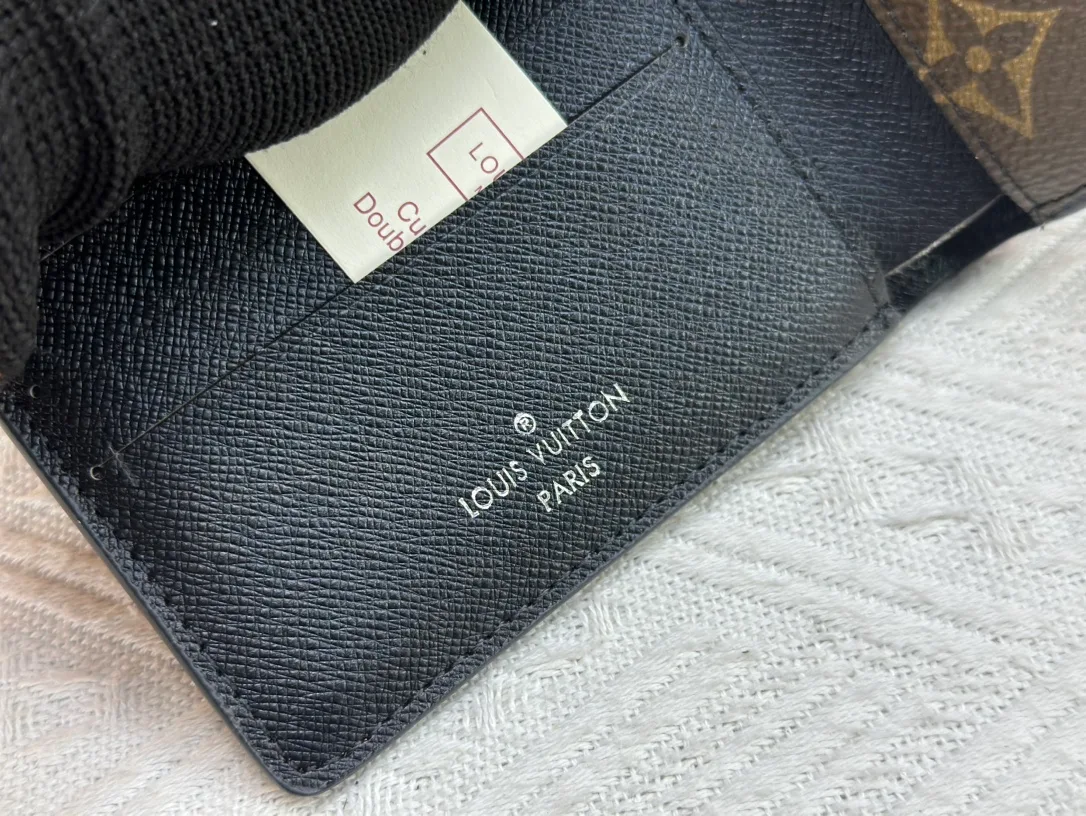 Louis Vuitton Cowhide Canvas Smooth Bifold Wallet in Brown · view 8