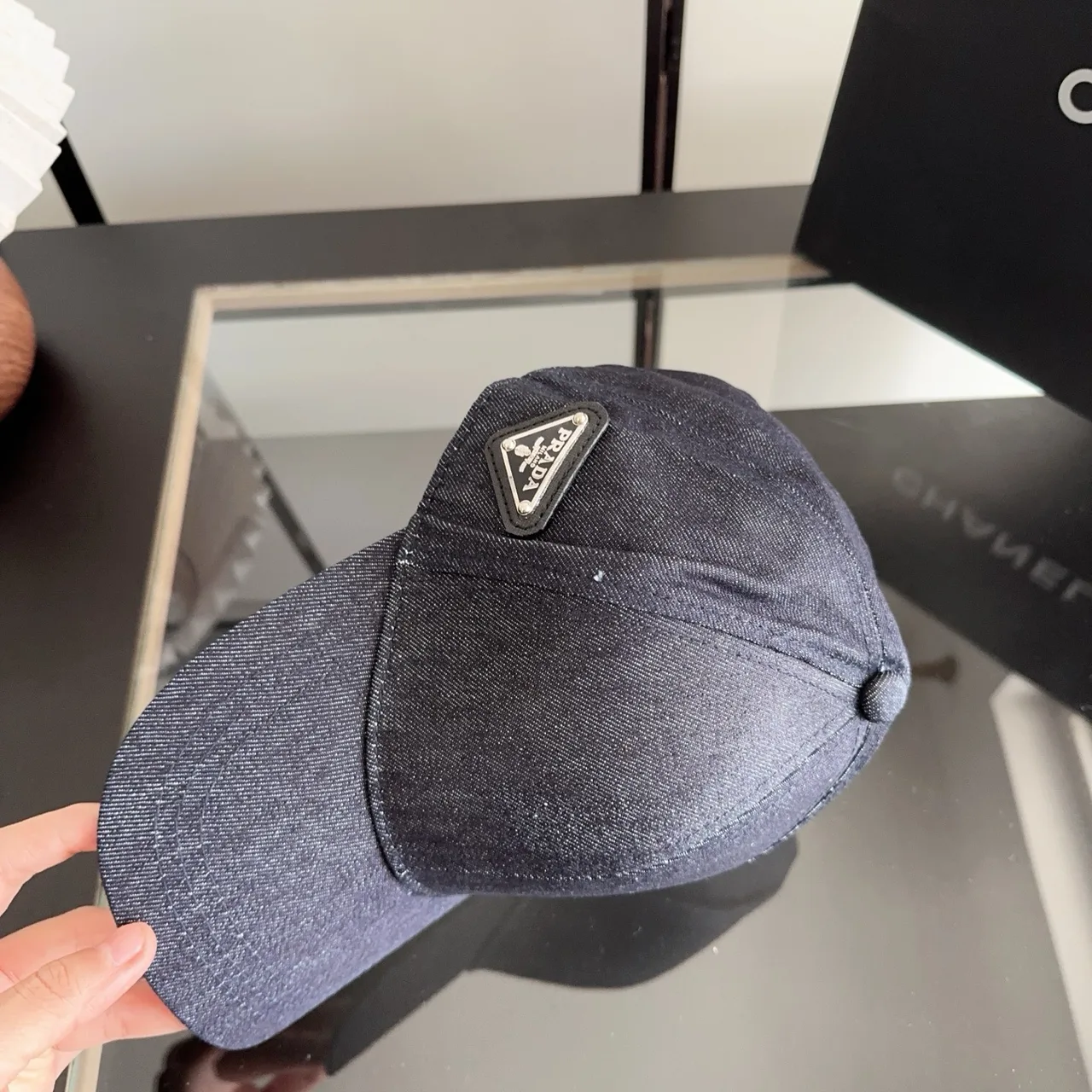 Prada Baseball Cap in Blue · view 3