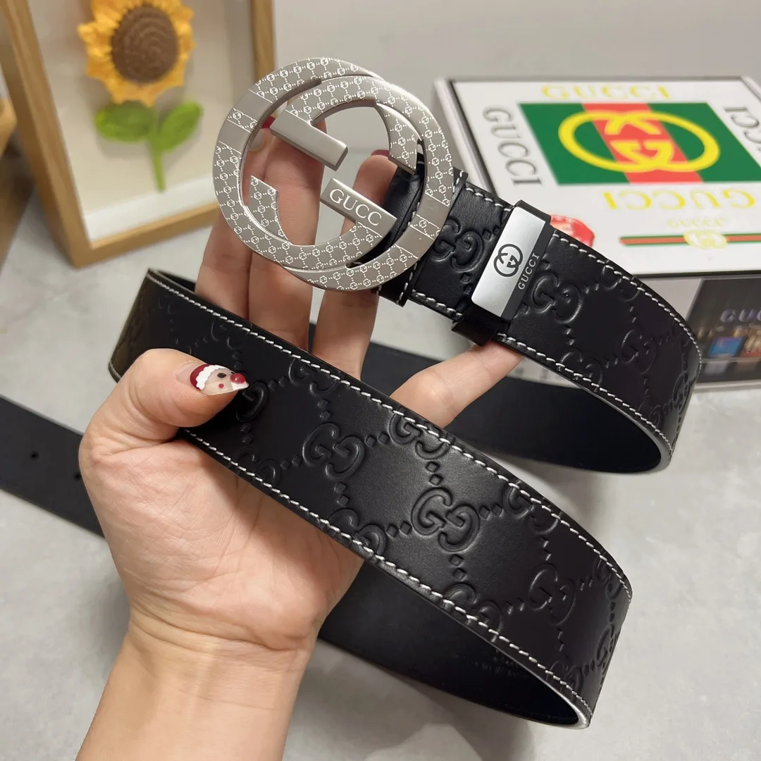 Gucci Cowhide Smooth Belt in Black · view 4