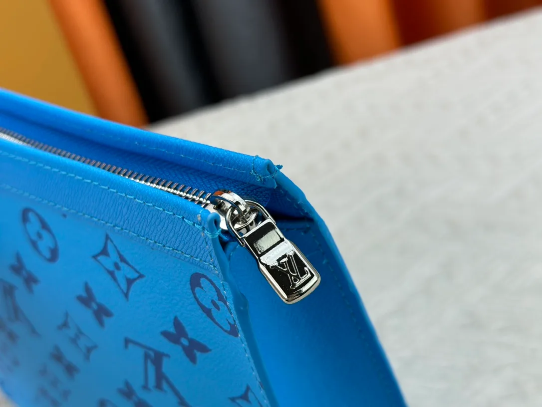 Louis Vuitton Canvas Clutch in Blue · view 6