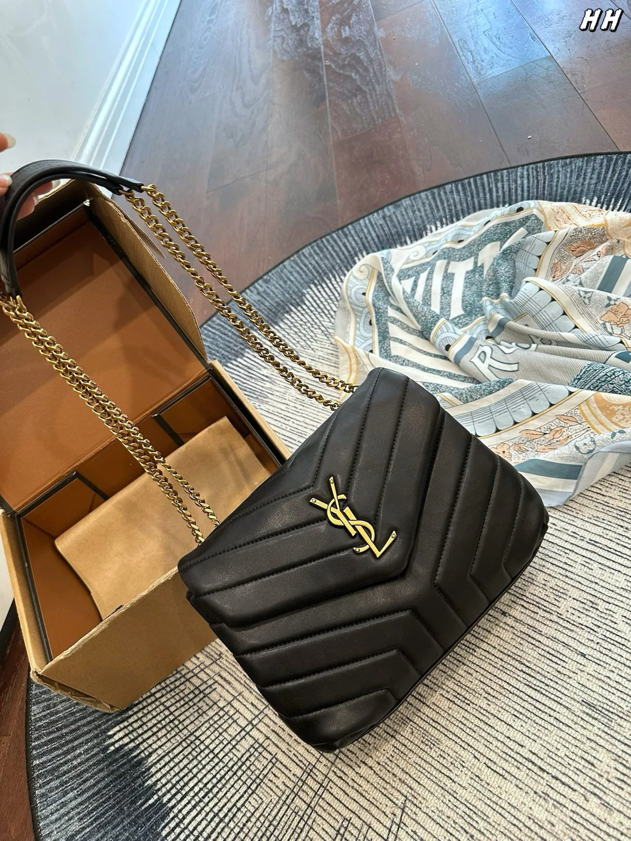 Saint Laurent Quilted Crossbody Bag in Black · view 3
