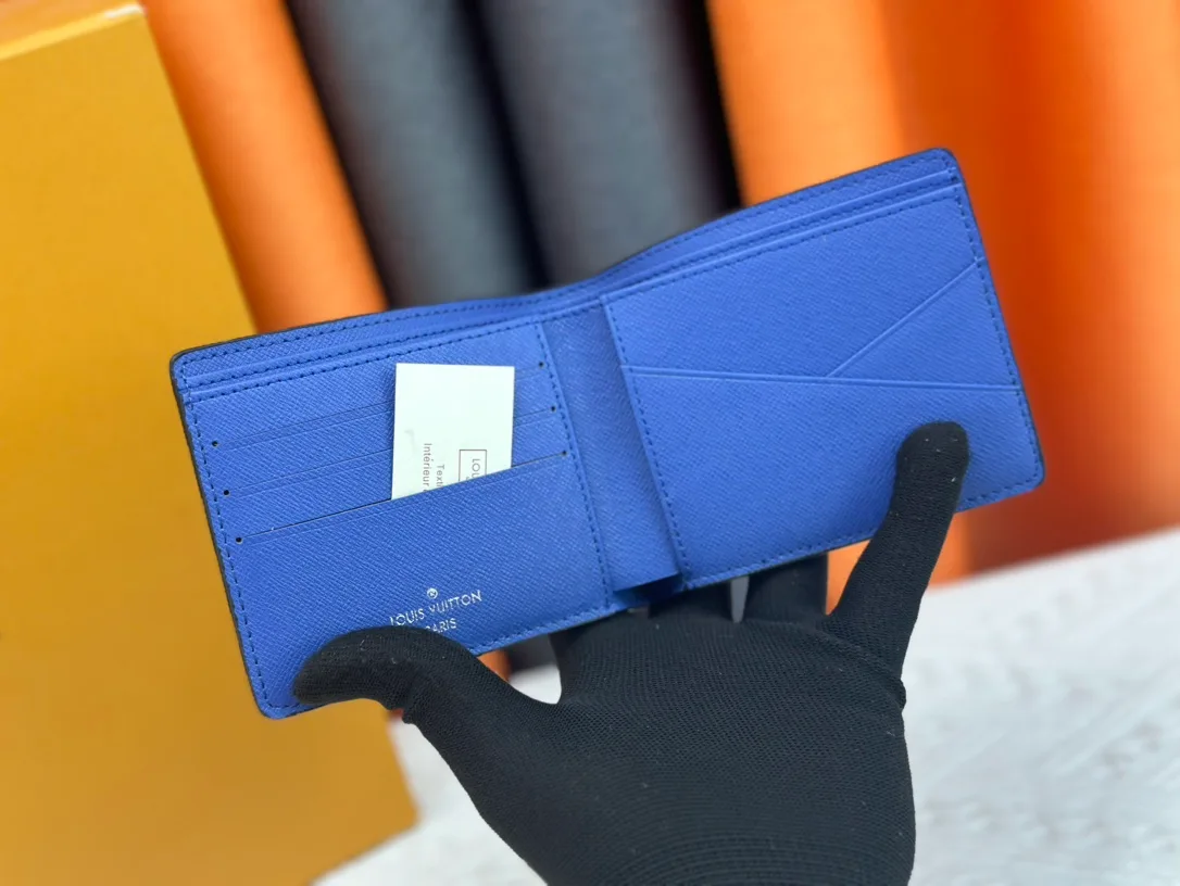 Louis Vuitton Canvas Monogram Wallet in Blue · view 8