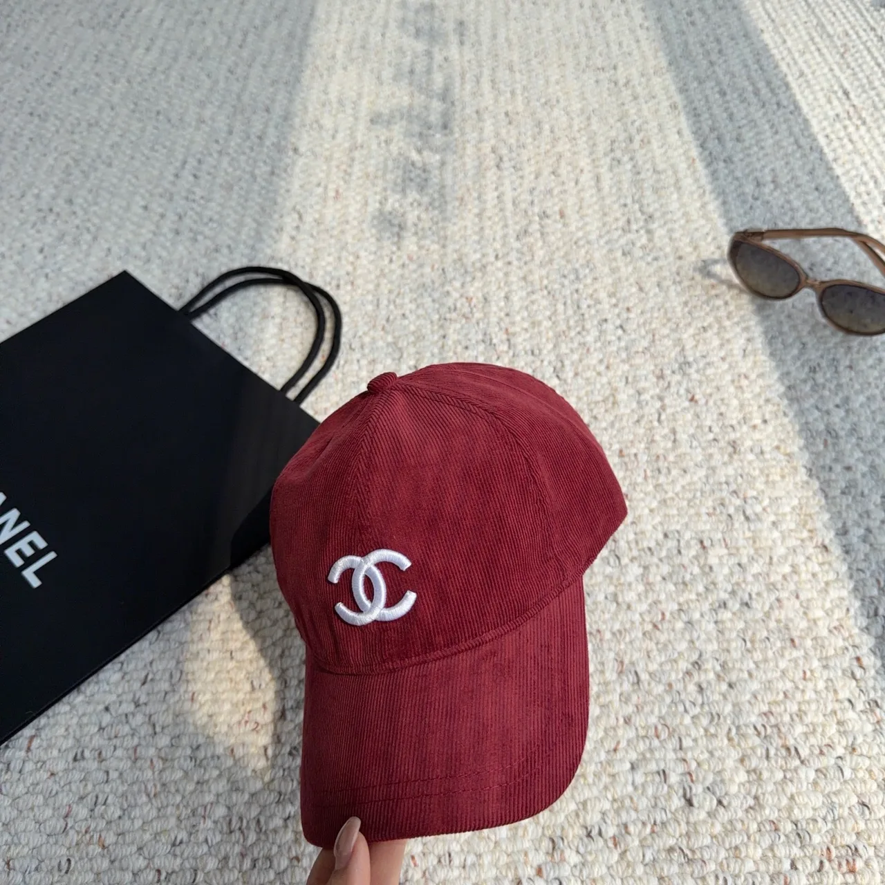 Chanel Baseball Cap in Burgundy · view 4