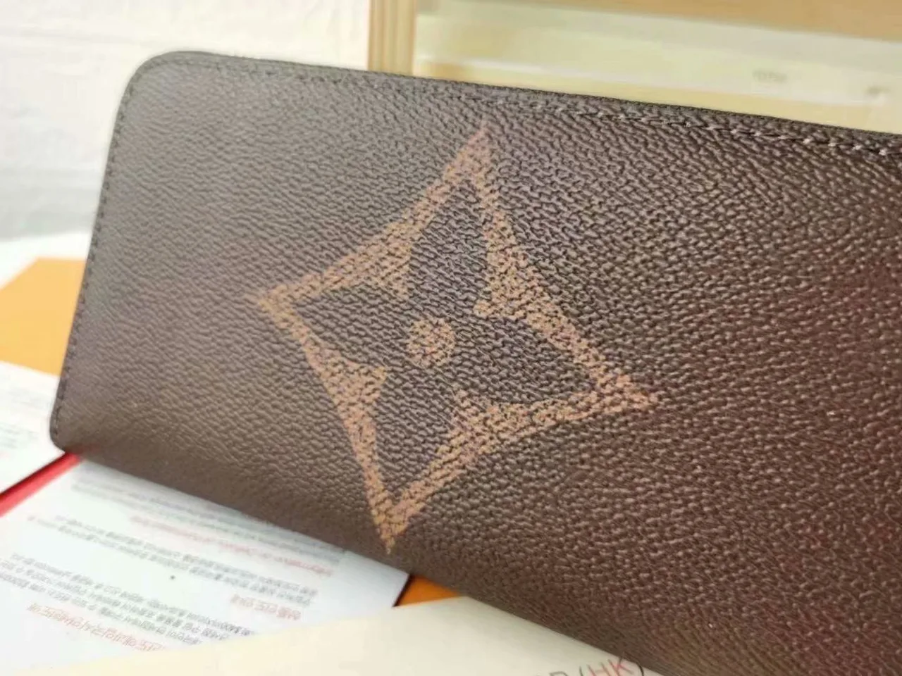 Louis Vuitton Giant Monogram Zip Wallet in Brown · view 6