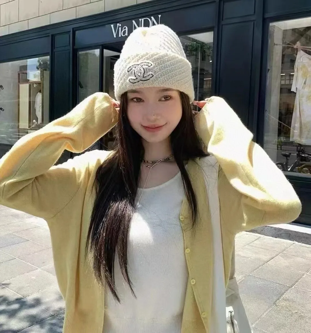 Chanel Beanie in White · view 2