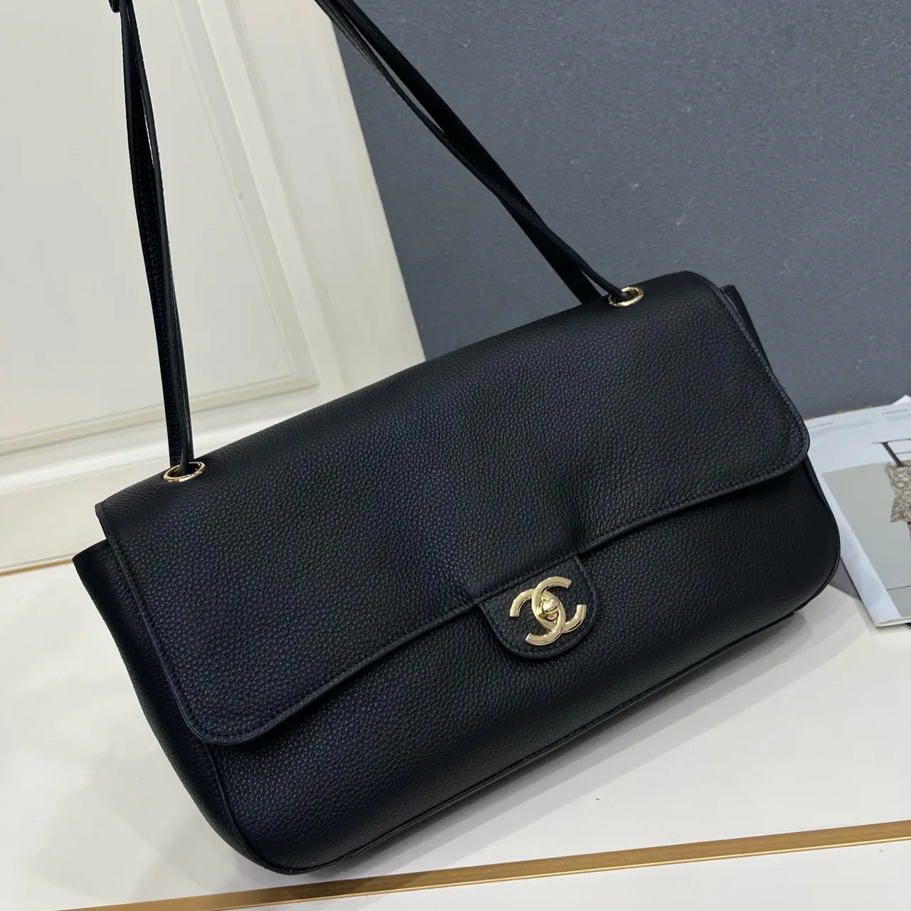 Chanel Smooth Handbag in Black · view 4
